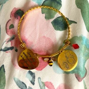 Winnie the Pooh gold charm bracelet
